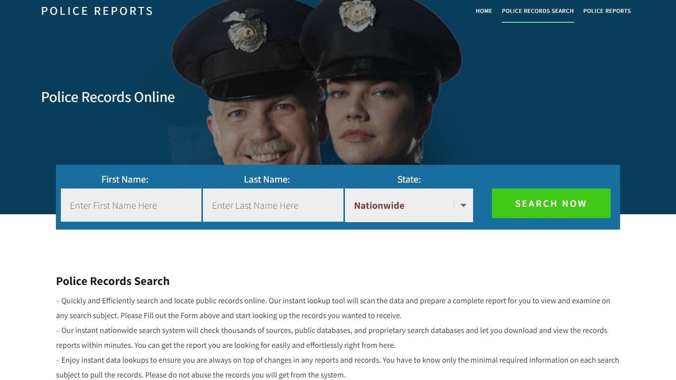 Police Records Search | Get Instant Reports On People